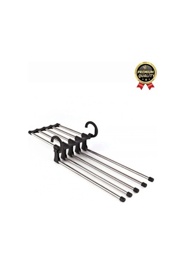 Çok Fonksiyonlu Organizer Katlanabilir Kumaş Kot Eşarp Hareketli Dolap İçi Pantolon Askılığı 5 In 1 Çok Renkli