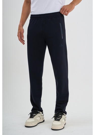 Shooter Sportswear Erkek Antrasit Eşofman Altı Fermuarlı Üç Cep Rahat Kalıp Klasik Paça Lacivert