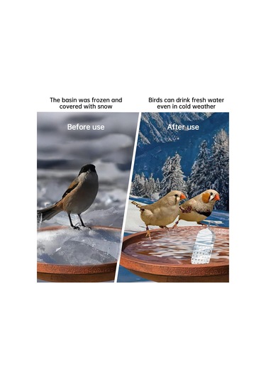 Geeksen Küçük Kuş Yemeği Ve Evcil Hayvan Su Tankı Isıtıcı - Otomatik Aç-kapa Termostatlı 200w - Kışta Buzlanmayı Engeller - Avrupa Şarjı