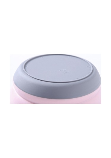 3 Adet / Takım Silikon Katlanır Öğle Yemeği Kutusu Kapaklı Taşınabilir Piknik Kamp Kase Set Mutfak Sofra Kiti Katlanabilir Meyve Salatası Kase Öğle Yemeği Kutuları Pembe 2