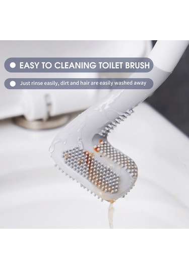 Konesam Duvar Tipi Uzun Saplı Tuvalet Fırçası, Tam Temizlik, Tpr Malzeme, Kir Gizlemez, Slippery Olmayan Kollü, Mucizevi Temizleme Gücü Mavi