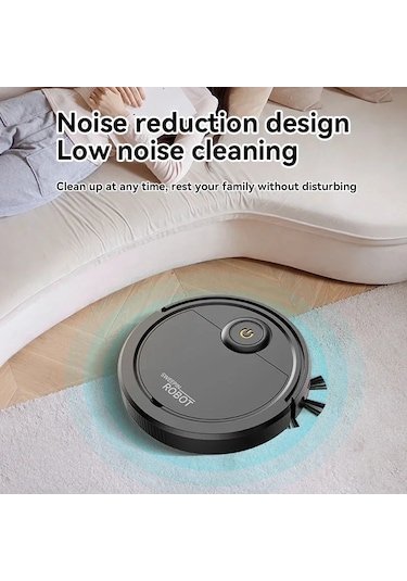 Otomatik Akıllı Süpürme Robotu Süpürücü Ev Aletleri Mutfak Ev Siyah