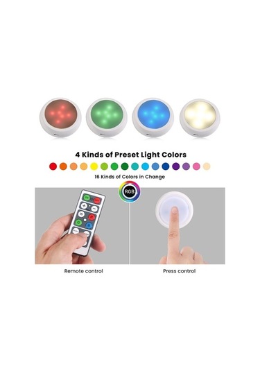 Novahub Gece Lambası - Beyaz Işık Pil 3 Adet Ambience Pat Light Başucu Göz Koruma Lampası Diğer