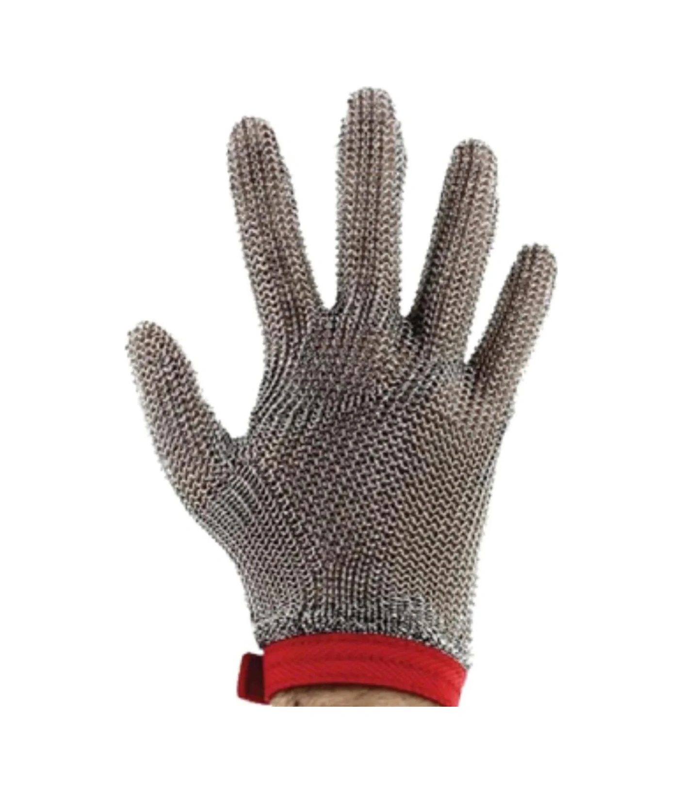 Paslanmaz Çelik Kesilme Koruyucu Eldiven 5 Parmak İş Güvenliği Starline Örgülü Kesilmeye Eldiveni