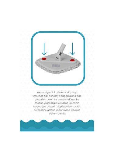 Valletta Lamonica Temiz ve Kirli Suyu Ayıran Otomatik Temizlik Seti Mop