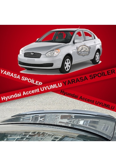 Hyundai Accent Era Bagaj Üstü Yarasa Spoiler Bagaj Çıtası Piano Black