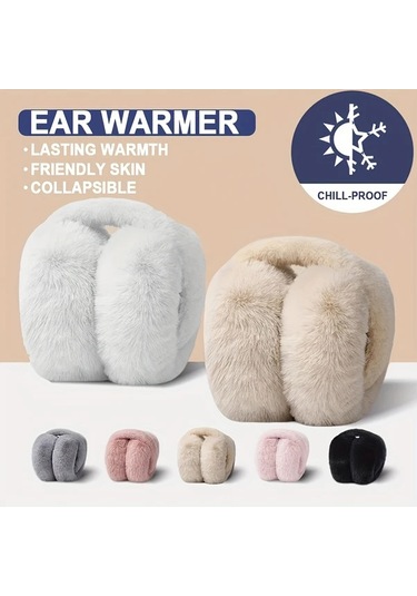 Elmpaly Kadın Erkek Kışlık Kulaklık Gri - Hafif Katlanır Kayak Yürüyüş Bisiklet