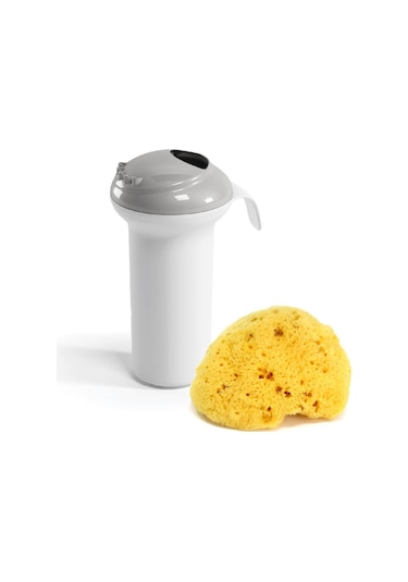 OkBaby Splash Bebek Duşu / A. Gri & İnce Dokulu Doğal Banyo Süngeri No.14