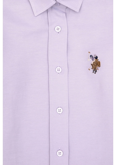 U.S. Polo Assn. Kız Çocuk Lila Uzun Kollu Basic Gömlek 50317629-VR245