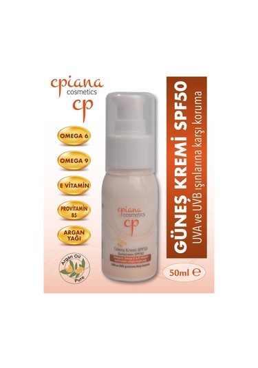 Cpiana Güneş Koruyucu Krem Spf 50 Argan Yağı 50ml