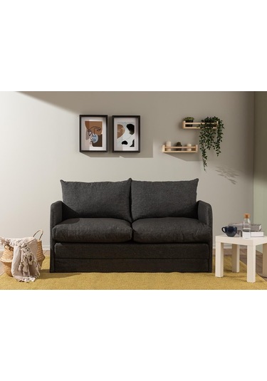 Pafu Saga Xl İkili Katlanır Yataklı Koltuk Keten Koyu Gri