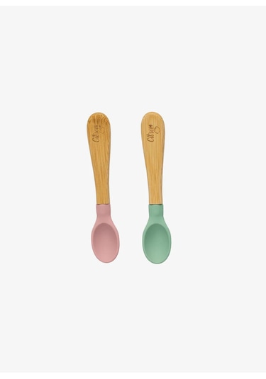 Citron 2'li Organik Bambu Kaşık Seti - Green/pink 1073667