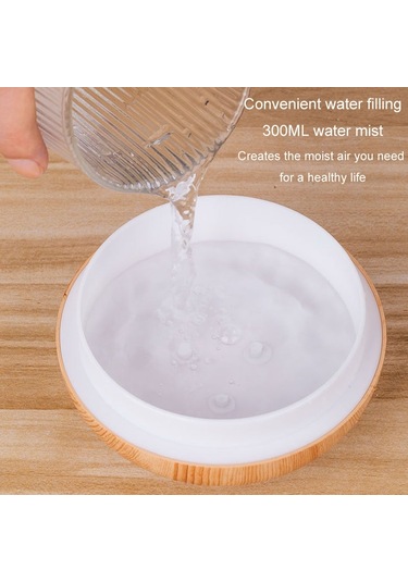 Led Işık Aromaterapi Difüzör Ev Küçük Vazo Sessiz Nemlendirici Aromaterapi Difüzör 2 In 1 Koyu Ahşap