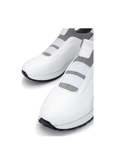 Tamer Tanca Erkek Hakiki Deri Beyaz Casual Ayakkabı 383 6094 Erk Ayk Y24 Beyaz Slvr Beyaz
