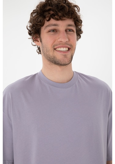 U.S. Polo Assn. Erkek Long Fit Bisiklet Yaka Gri Basic Tişört 50305988-VR024