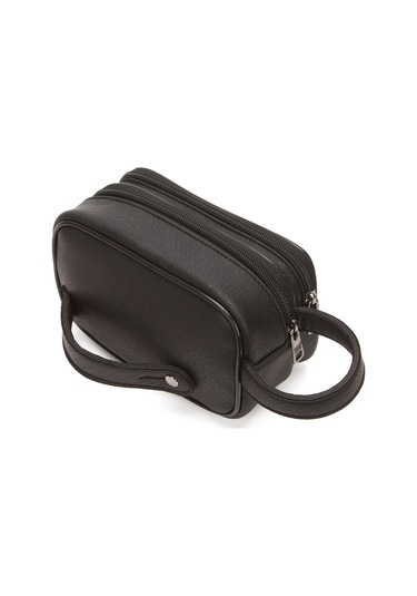 Newish Polo Erkek Bileklik Kemerli Portföy Clutch Traş Kozmetik El Çantası New344 Siyah