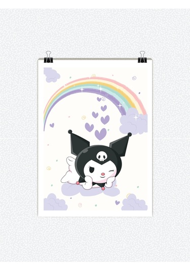 Sanrio Kuromi Anime Tasarımlı 24 33 Cm 350 Gr. Kuşe Kağıt Poster