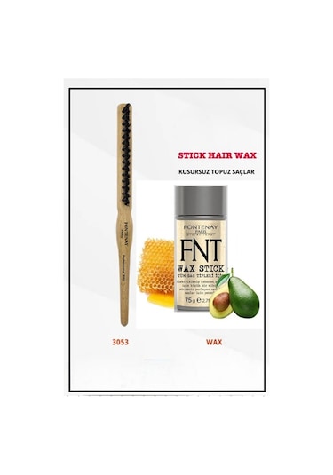 Fontenay Profesyonel Topuz Fırçası 3053 & Hair Stick Wax 75 Gr