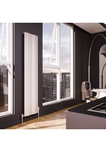 Lojimax Alüminyum Dekoratif Radyatör Amazonite 1800x412mm 4 Dilim Dokulu Beyaz 1245 W Yüksek Isıl Güç