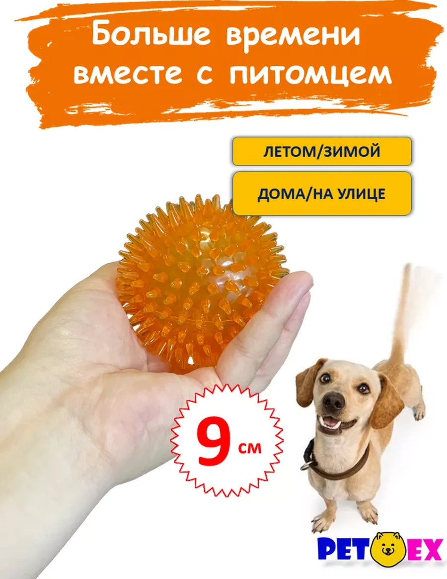 Pet-ex Köpekler İçin Dikenli Top 2'li, 9 Cm 198929586