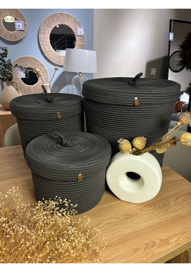 Victor Çok Amaçlı Düzenleyici Kapaklı Sepet,kapaklı Saksılık,kapaklı Organizer 26-20, Küçük Boy Antrasit