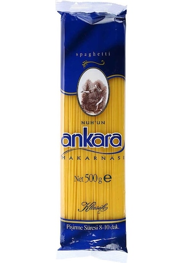 Nuh'un Ankara Makarnası Klasik Spagetti Makarna 20 x 500 G