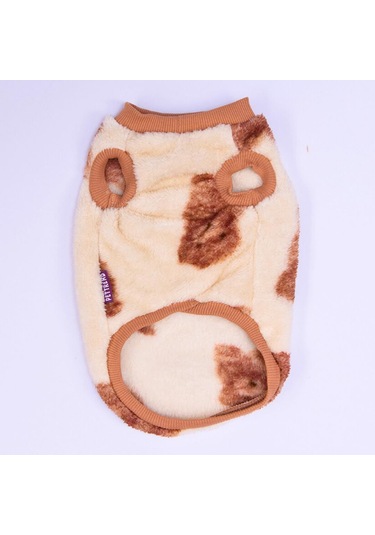 Poodle Paw Peluş Sweat Poodle Desenli Kedi Köpek Sweati Kedi Köpek Kıyafeti Köpek Peluş Kolsuz Sweat Sıcak Tutan Süveter