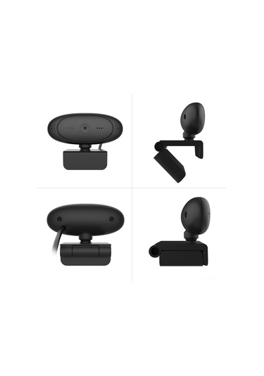 Monyee 1080p Otomatik Odaklı Usb Sürücü Olmayan Web Kamerası - 2mp Cmos, Mikrofonlu, 360 Döner, Video Konferans/canlı Yayın İçin Siyah