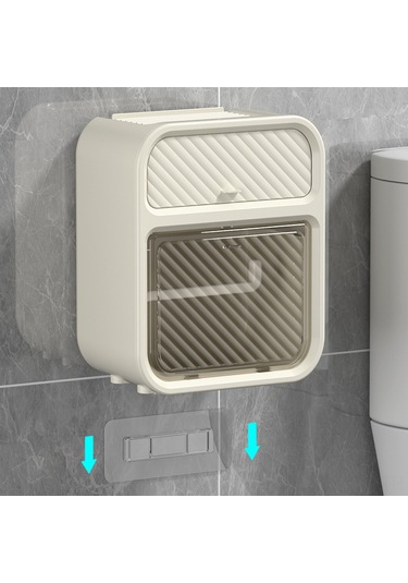 Skycity Banyo Su Geçirmez Duvar Tipi Delme Yok Tuvalet Kağıdı Kutusu - Makyaj Yeşili Rol Kağıt Tutucu, Kolay Kurulum, Dayanıklı Malzeme Diğer