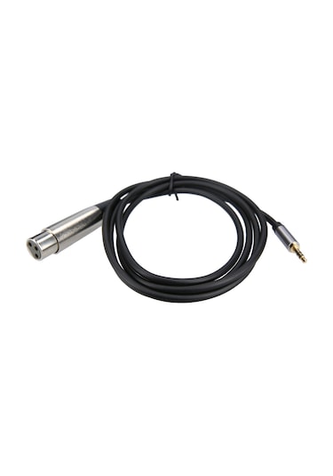 Yaozixa 1.5m Siyah 3.5mm Erkekden Xlr Dişiye Ses Kablosu - Gitar, Telefon, Ses Kartı Ve Mikser Bağlantısı İçin Altın Kaplı