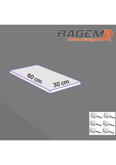30x60 Beyaz Ahşap Raf Dolap İçi Raf