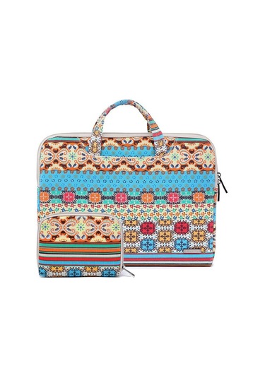 Lisen Ls-116 Basit Laptop Çantası İş Laptop Astar Çantası, Boyut: 15.6 İnç Kanvas Bohemya Siya