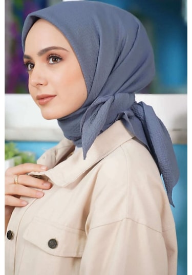 Melodi Scarf Kadın Tesettür Mio Caz Eşarp Hijab Gri Gri