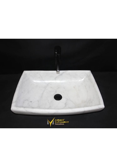 Muğla Kristal Beyaz Köşeli Dizayn Lavabo