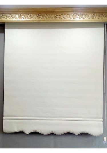 Arslanlı Blackout Karartma Stor Perde Ekru Beyaz Renk