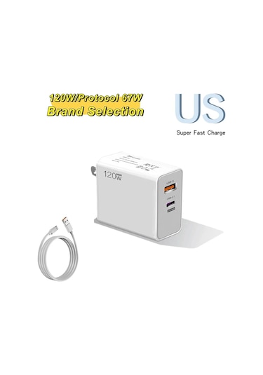 Maerknon120w Usb C Pd Hızlı Şarj Adaptörü İphone Uyumlu 16/15 Samsung Xiaomi Oneplus Seyahat Şarj Cihazı Brdistribütör Garantili