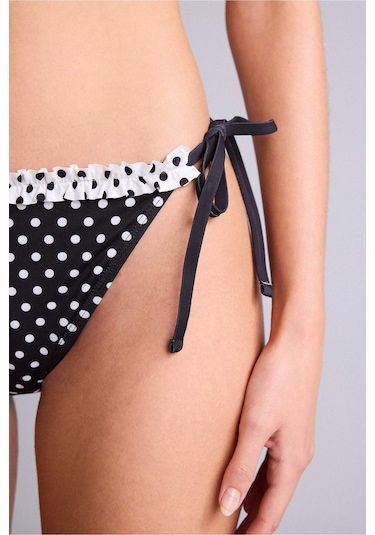 Defacto Regular Fıt Puantiye Siyah Bikini Alt G4010ax26smbk81 Siyah-bk81