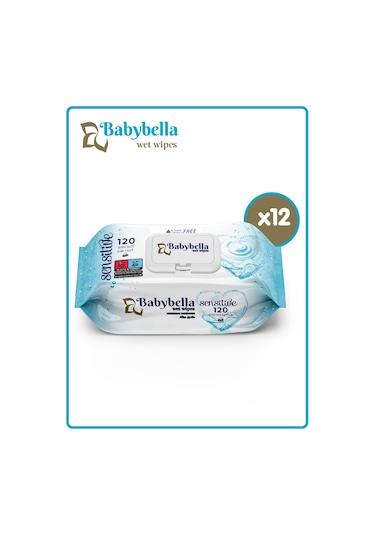 Babybella Ocean Islak Mendil 120 Yaprak 12'li set