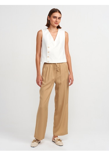 Dilvin Geniş Paça Özel Kesim Pantolon 101a71535 Camel