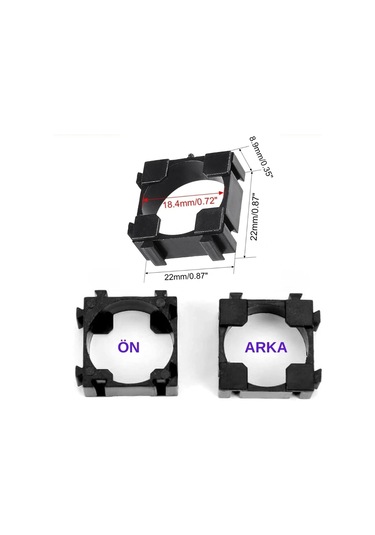18650 Li-ion Pil Tutucu Braket Tekli