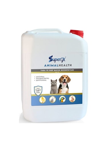 Superox Alkolsüz Ağız Kulak Yara ve Deri Bakım Solüsyonu 5 L