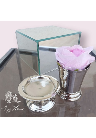 Gül Kovası/ Pembe Kadife Gül- Lokumluk -kahve Yanı Sunum - Isteme -söz