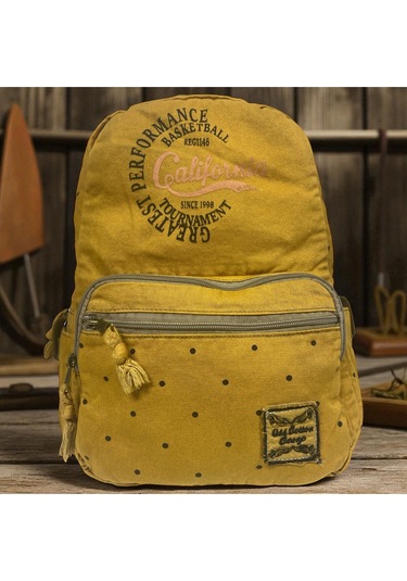 Kaliteli Renkli Vintage Disayn Günlük Sırt Gezi Okul Seyahat Çantası 31 Cm X 41 Cm Sarı Kaliteli Renkli Vintage Disayn Günlük Sırt Gezi Okul Seyahat Çantası 31 Cm X 41 Cm Sarı