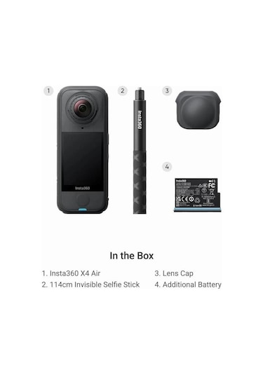 Insta360 X4 Air Aksiyon Kamerası - Başlangıç Kiti Siyah