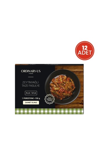 Ordinary-Us Zeytinyağlı Taze Fasülye 12'li