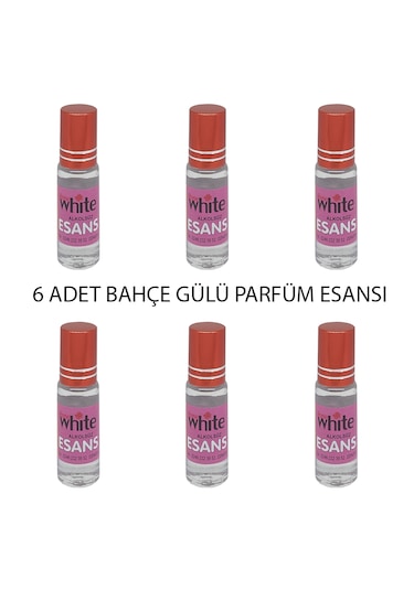 Rose White 5 Ml. Bahçe Gülü Parfüm Esansı 6 Adet Gül