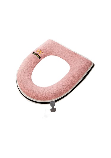 Kalın Peluş Klozet Kapağı Kolu Tuvalet Pedi Evrensel Closestool Mat Kış Pembe