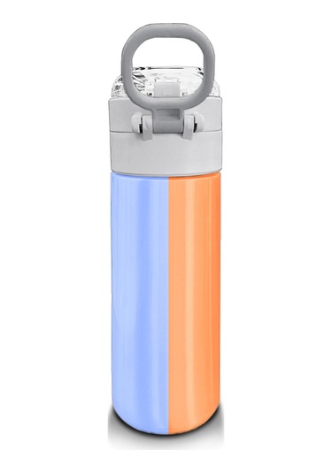 Coral High Kids Renkli Çizgili Desenli Pipetli Ve Direkt İçim Çelik Termos 500 Ml 31880 Çok Renkli