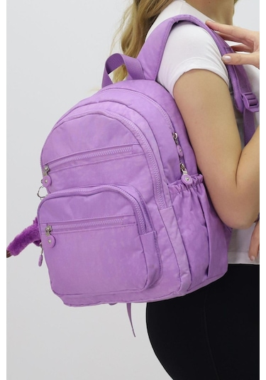 Sevimli Peluş Figürlü Günlük Kadın Sırt Çantası Şık, Kullanışlı, Okula Ve Seyahate Uygun Lila