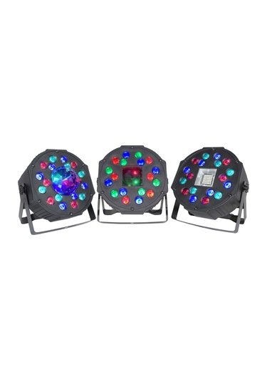 Yunboo Rgb Led Sahne Işığı 21led 12w 7 Kanal Dmx512/ses/otomatik Kontrol, Parti/bar/dj Gösterileri İçin Magik Top+par Işık Kombinasyonu Eu Plug